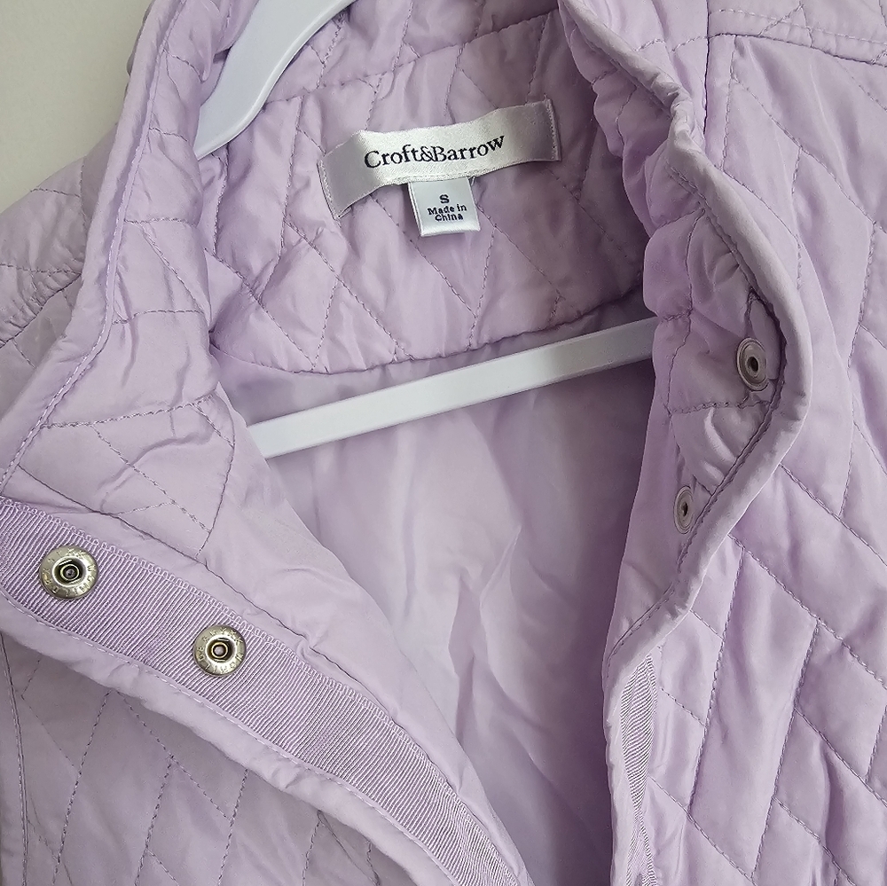 Croft&Barrow Light Weight Lavender Lilac Purple Quilted Vest Coastal Grandma‎ - Picture 4 of 5